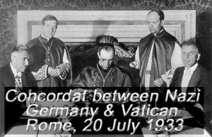 Concordat between Nazi Germany and the Vatican at a formal ceremony in Rome on 20 July 1933