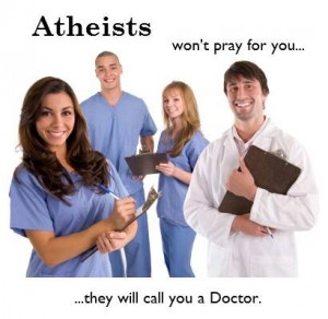 Atheists won't